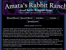 Tablet Screenshot of amysrabbitranch.com